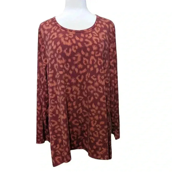 LuLaRoe Long Sleeve Scoop Neck Tunic Top Size 3XL - Picture 1 of 5